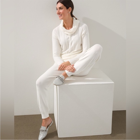 Chico’s Zenergy Cream Colored Super Soft Lounge Pants Joggers Size XLp - Picture 3 of 10